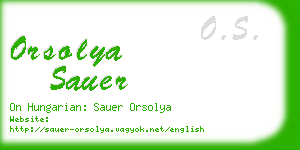 orsolya sauer business card